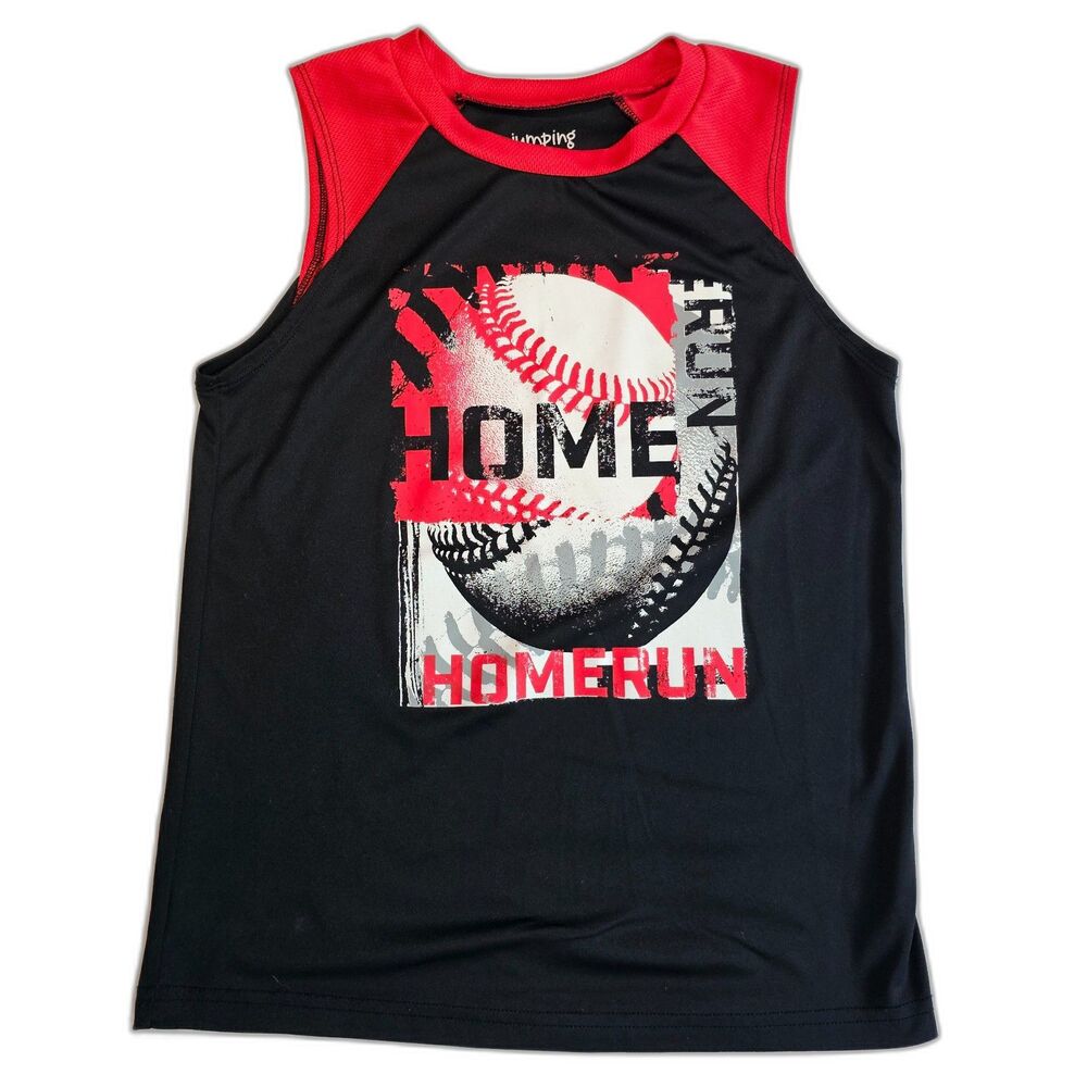 Jumping Beans Boys Tank Top w Home Run & a Baseball on it sz 8